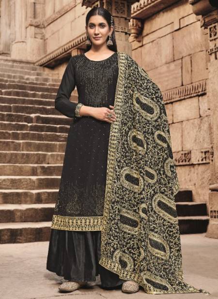 Black Colour Vouch Naari 7 New Exclusive Wear Heavy Georgette Salwar Suit Collection 7004
